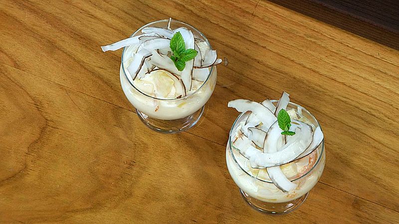 Vasito de frutas con yogur