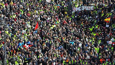 Informativos fin de semana - 14 horas - Los taxistas en Madrid se unen a los pensionistas en sus reivindicaciones: "Pensiones dignas" - Escuchar ahora