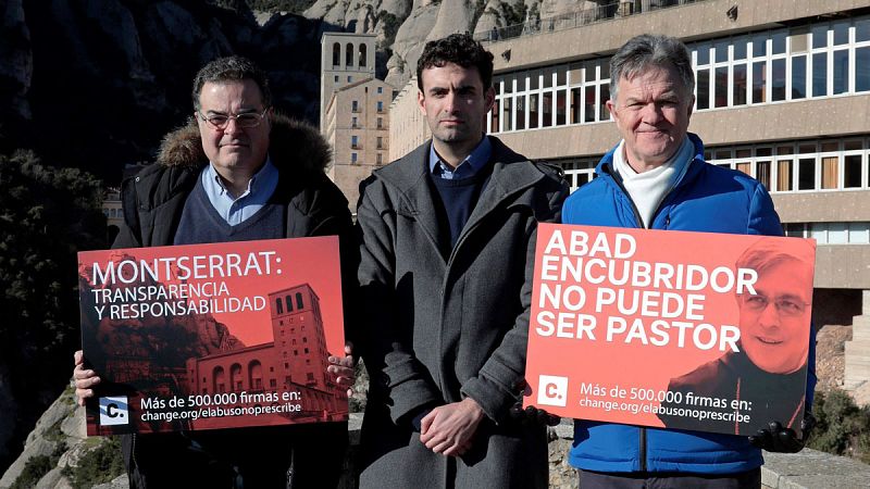 Víctimas de abusos por parte del clero se concentran en el monasterio Montserrat y el abad pide perdón