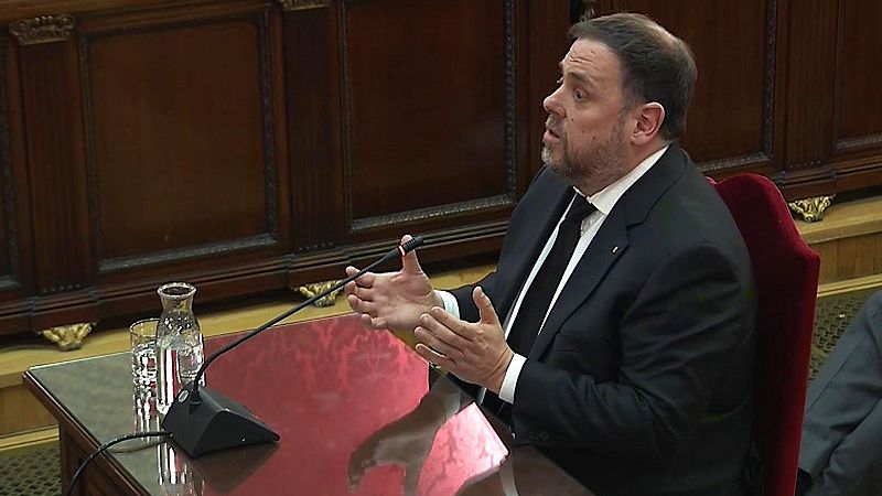 Junqueras defiende que "votar no es delito" y que no hubo rebelión porque no avalaron "ninguna actuación violenta"