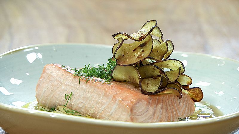 Salm�n con berenjena