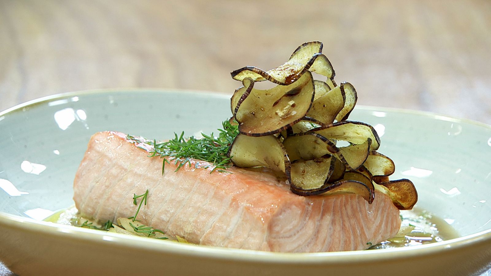 Torres en la cocina - Salmón con berenjena