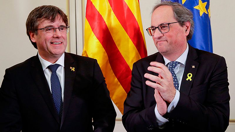 Torra y Puigdemont critican desde Bruselas la "pasividad europea" ante el juicio del 'procés'