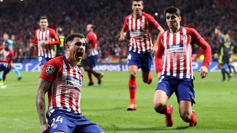 El Atlético de Madrid encarrila la eliminatoria con doblete charrúa