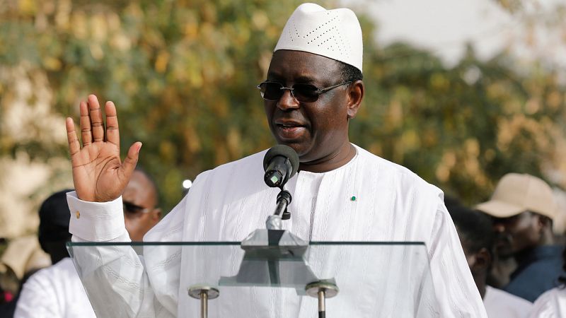 El presidente Macky Sall, reelegido en las elecciones en Senegal