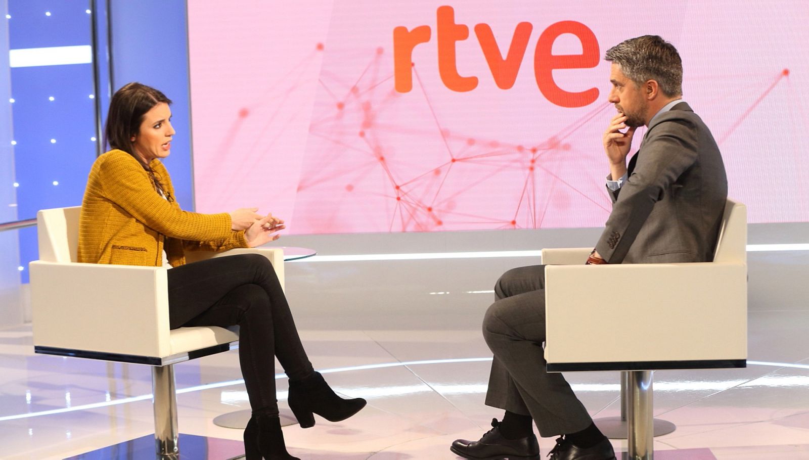 Irene Montero en TVE: "Estoy convencida de que en Podemos la siguiente persona que ocupe la secretaría general será una mujer"