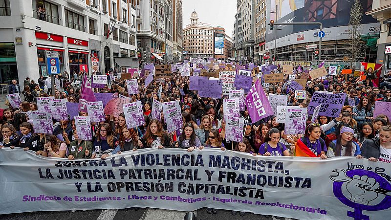Los sindicatos hablan de una huelga feminista histórica y con un seguimiento "masivo"