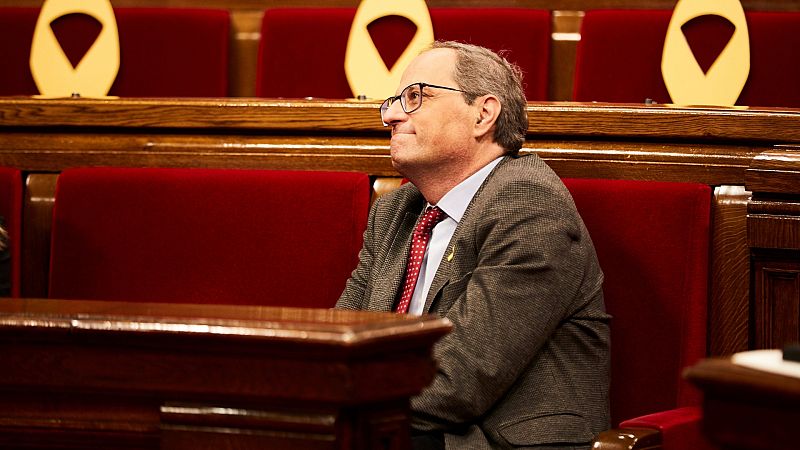 La Junta Electoral lleva a Torra ante la Fiscalía por desobediencia y ordena a los Mossos retirar los símbolos