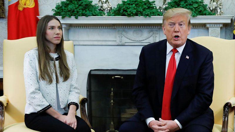 Trump recibe por sorpresa a la mujer de Guaidó en la Casa Blanca y pide que Rusia salga de Venezuela