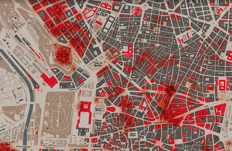 Madrid, ciudad bombardeada: El mapa del horror, 80 años después