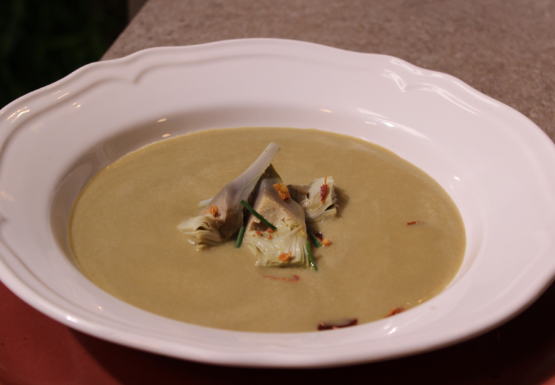 Receta de "crema de alcachofas" de Dani Garc�a