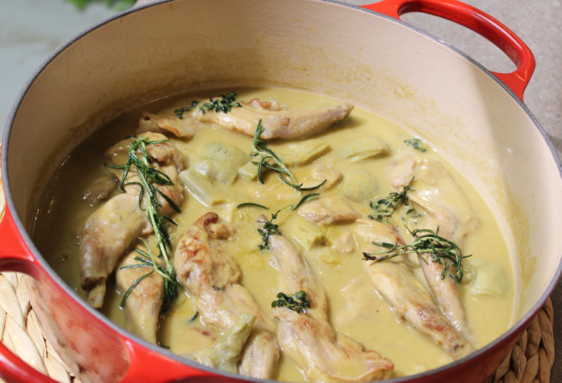 Receta de "guiso de conejo con alcachofas" de Dani Garc�a