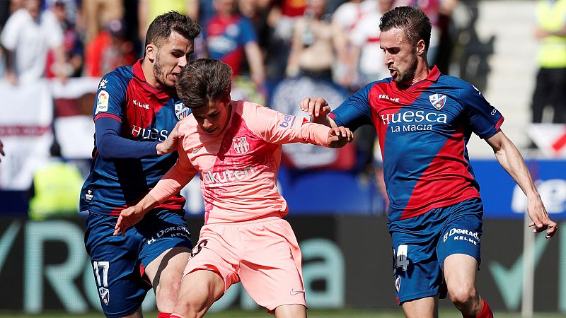 El Barça presume de cantera pero se deja dos puntos ante el Huesca
