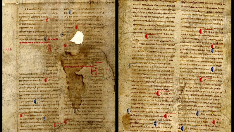 Hallan un valioso manuscrito medieval del siglo XIII en el Archivo Provincial de Ourense