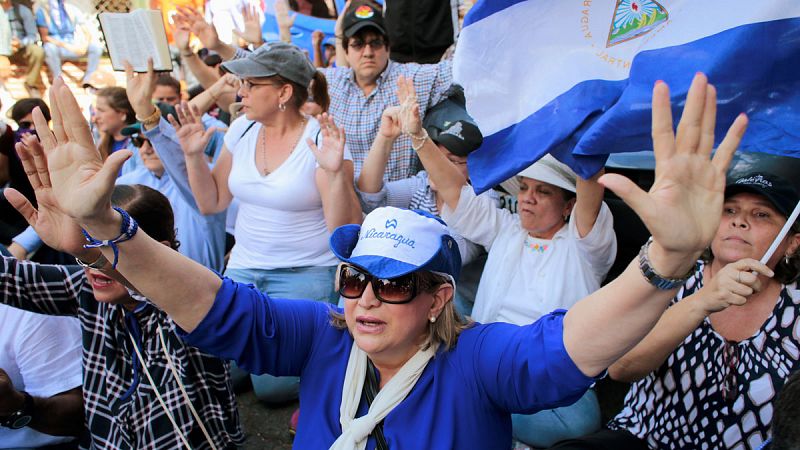 Al menos 67 personas detenidas por participar en una protesta en Nicaragua tras ser prohibida por las autoridades