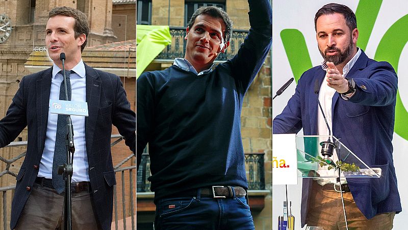 La ruta de PP, Ciudadanos y Vox para cautivar a los indecisos de la derecha