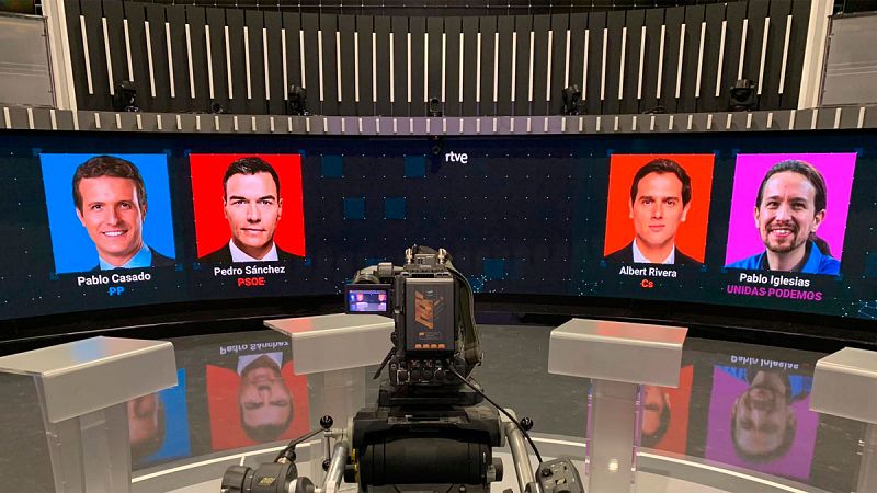 El debate a cuatro lo empezará Rivera y lo cerrará Sánchez: así será el debate electoral en RTVE