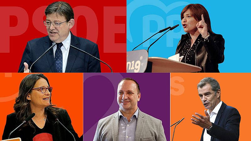 Los candidatos valencianos cierran la campaña autonómica con un escenario abierto y fragmentado