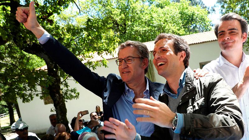 Núñez Feijóo da las gracias a Casado "por dar la cara": "El PP de Galicia está a la orden para remontar"