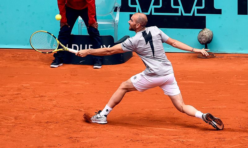 El viento, otro protagonista del da en el Madrid Open