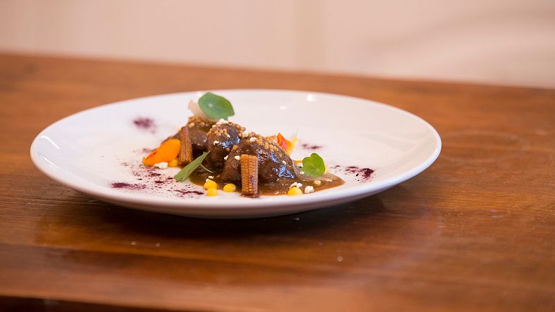 Carrilleras con ma�z en tres texturas