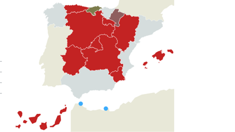 Pactómetro del 26M: Los posibles pactos para formar gobierno en las comunidades autónomas