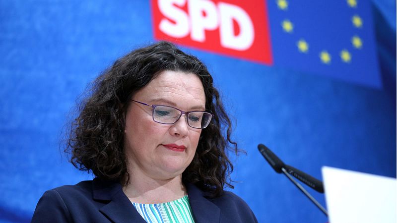 Dimite la lder de los socialistas alemanes tras la debacle del partido en las elecciones europeas