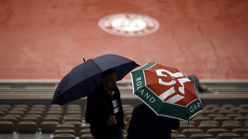 Se suspende la jornada de este miércoles en Roland Garros por la lluvia