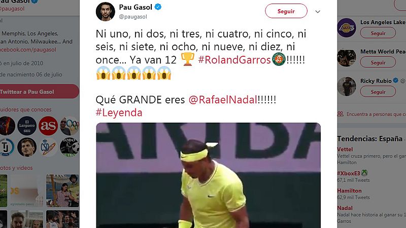 Nadal: "Si algún día pierdo, no me importaría que fuera contra Thiem"