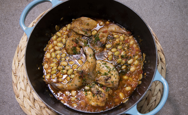 Receta de "pochas con codornices" de Dani Garc�a