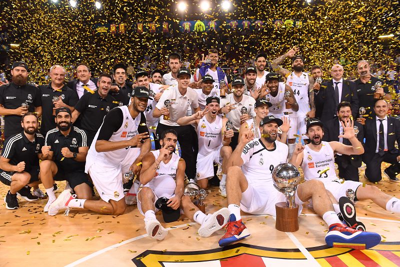 El Real Madrid, campeón de su segunda Liga ACB consecutiva