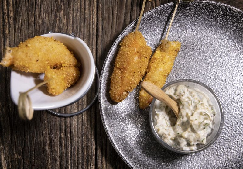 Receta de "brochetas de langostinos" de Dani Garca