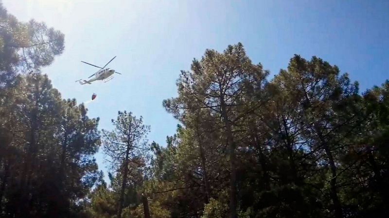 El viento impide controlar los incendios de Toledo y Madrid