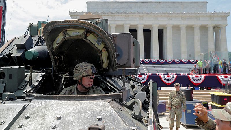 Washington celebra este jueves, entre tanques, la gran fiesta patriótica de Trump