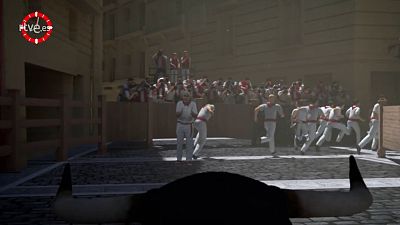 La curva de Mercaderes - Estafeta, uno de los lugares m�s emblem�ticos del recorrido de Sanfermines