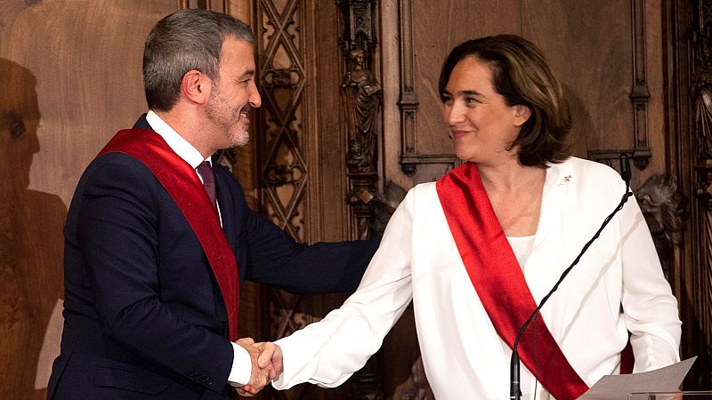 Ada Colau y Jaume Collboni llegan a "un acuerdo de izquierdas" para el gobierno de Barcelona