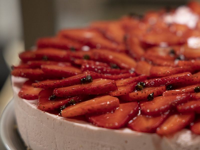 Receta de "tarta de fresas con nata" de Dani Garca