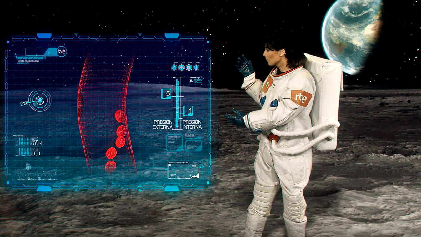 El Tiempo de TVE, en la Luna