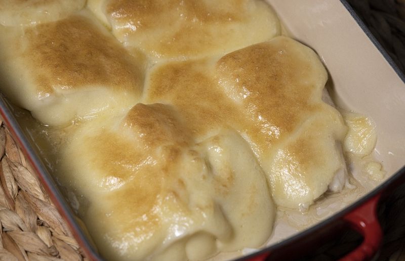 Receta de "lubina al champn" de Isaac Loya