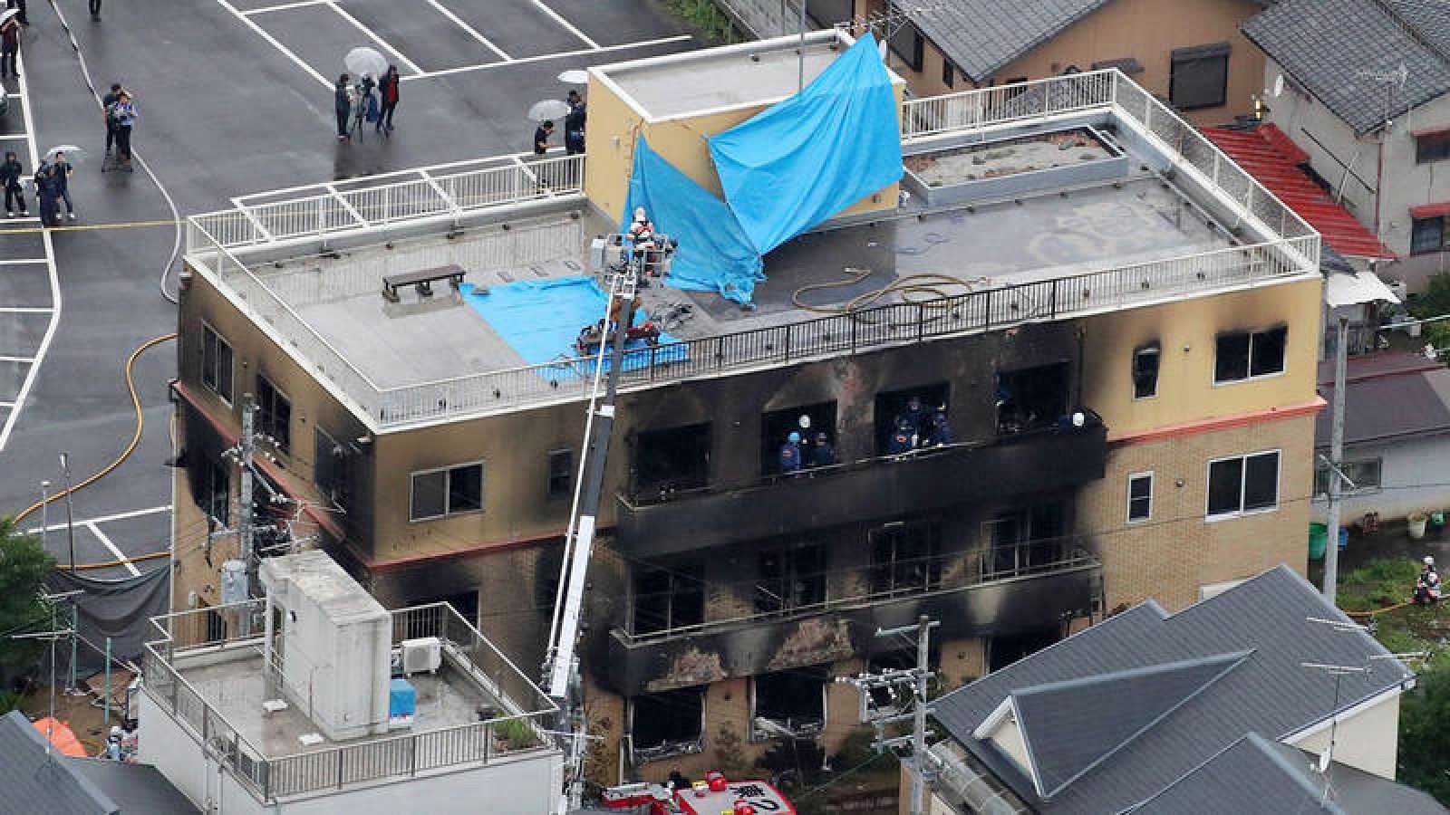 Un fuego provocado en unos estudios de animación de Japón deja 33 muertos