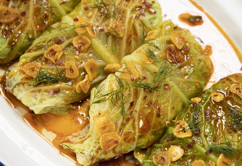 Receta de "rollitos de col rellenos de carne" de Dani Garca