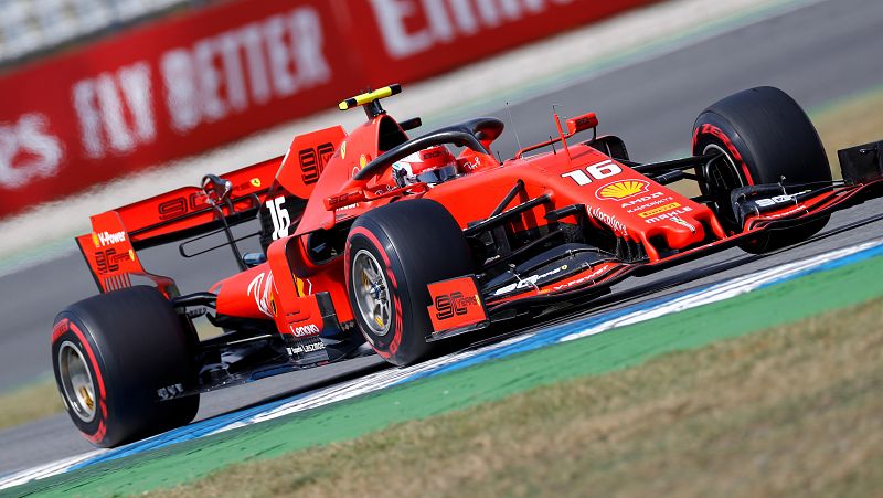 Leclerc domina los libres en Alemania por delante de Vettel