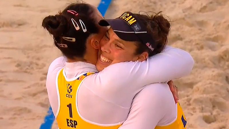 Lili Fernández y Elsa Baquerizo se cuelgan el bronce en el Europeo de voley playa