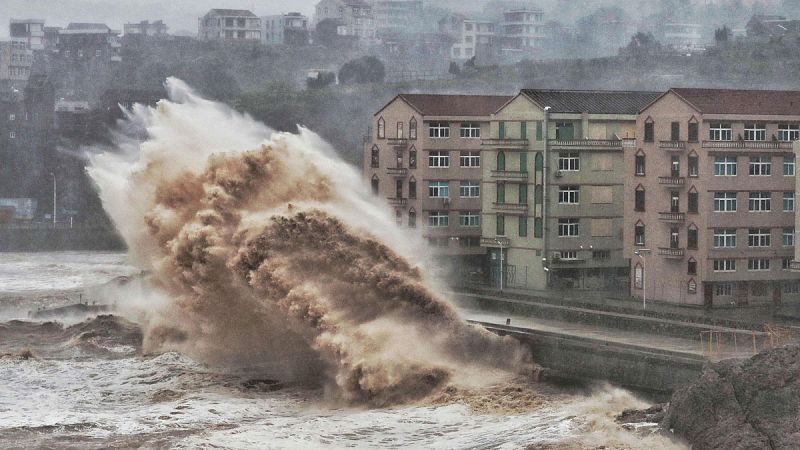 Asciende a 44 el número de muertos provocados por el tifón Lekima en China