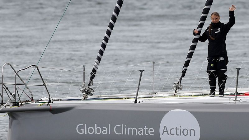 Greta Thunberg viaja a Estados Unidos en velero para asistir a reuniones y protestas por el cambio climático