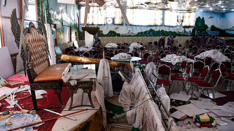 Al menos 63 muertos y 182 heridos en un atentado en una boda en Kabul