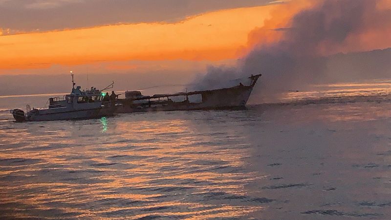 Descartan más supervivientes en el incendio de un barco en California
