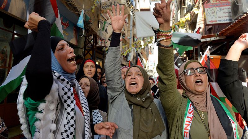 Las mujeres palestinas se manifiestan por primera vez contra la violencia machista