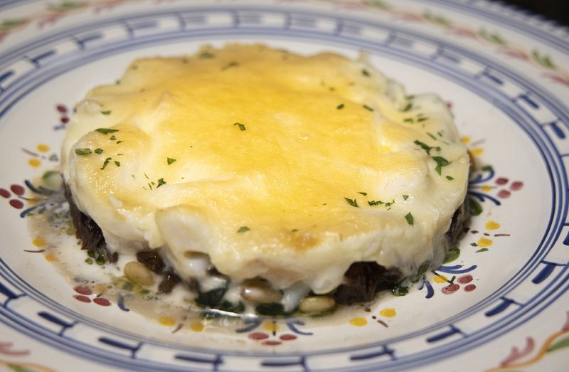 Receta de "bacalao gratinado con alioli" de Dani Garc�a