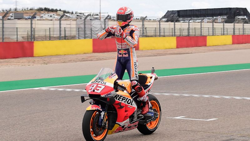 Márquez se pasea en Aragón y podría ser campeón en Tailandia